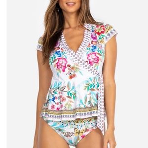 Johnny Was Dreamer Hipster Swim Top Size Large